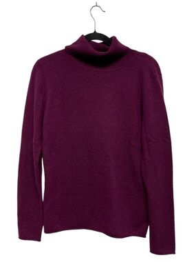 Magaschoni Plum Turtleneck Cashmere Sweater Size Large